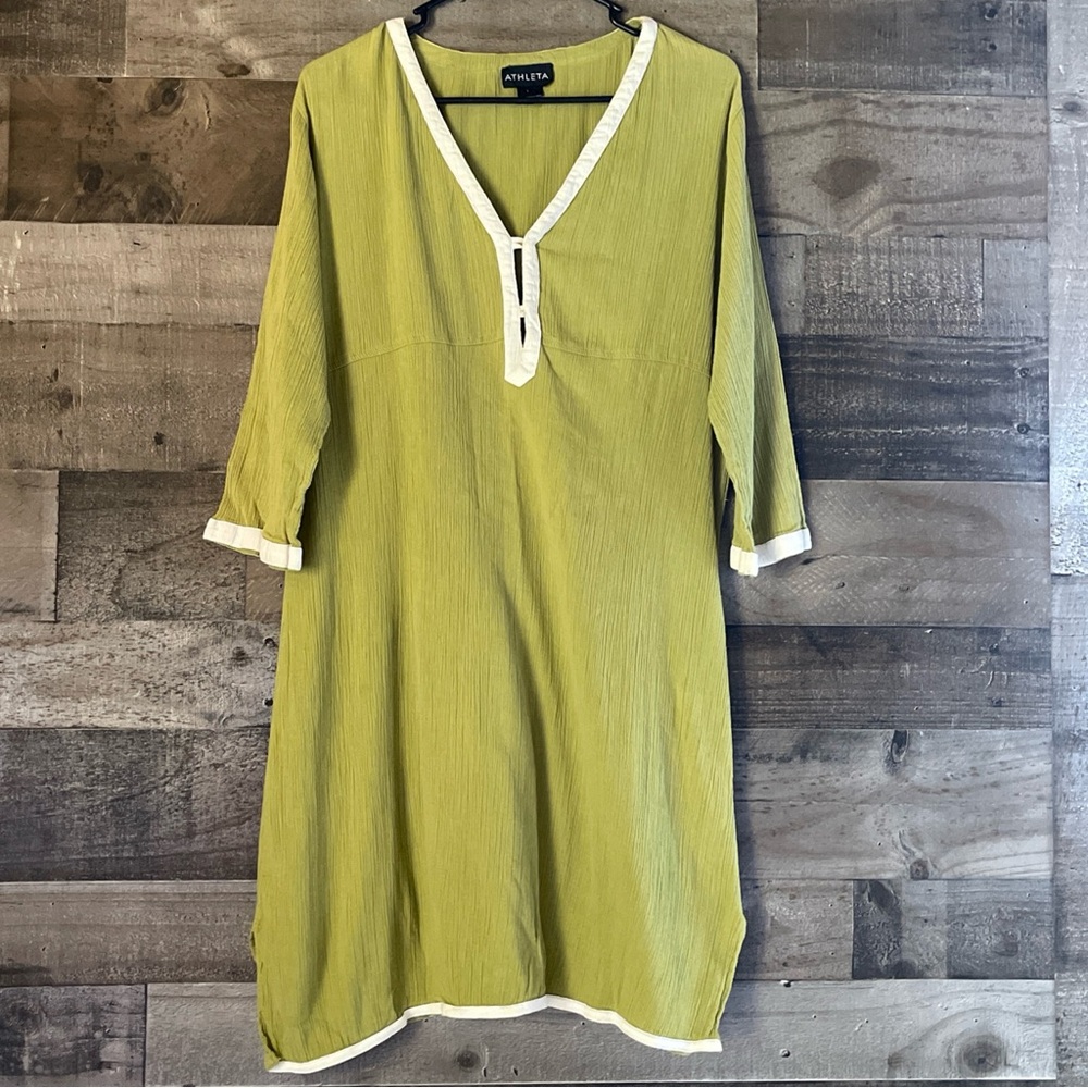 Athleta Lime Green Textured Top